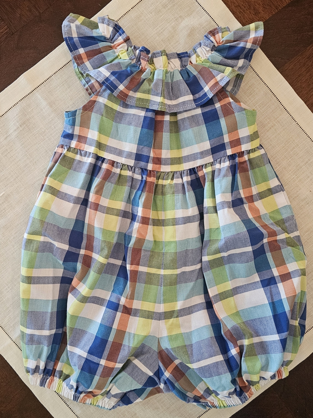 Boutique Kelly's Kids Girls Plaid Bubble Romper Size 2